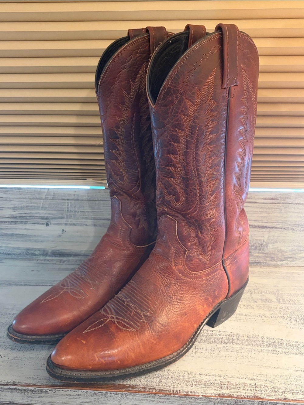 Dan Post Mens Leather Western Cowboy Boots Brown Size 9.5 D Style 6853 Pointed